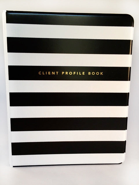 Hairdresser Client Profile Book - front view